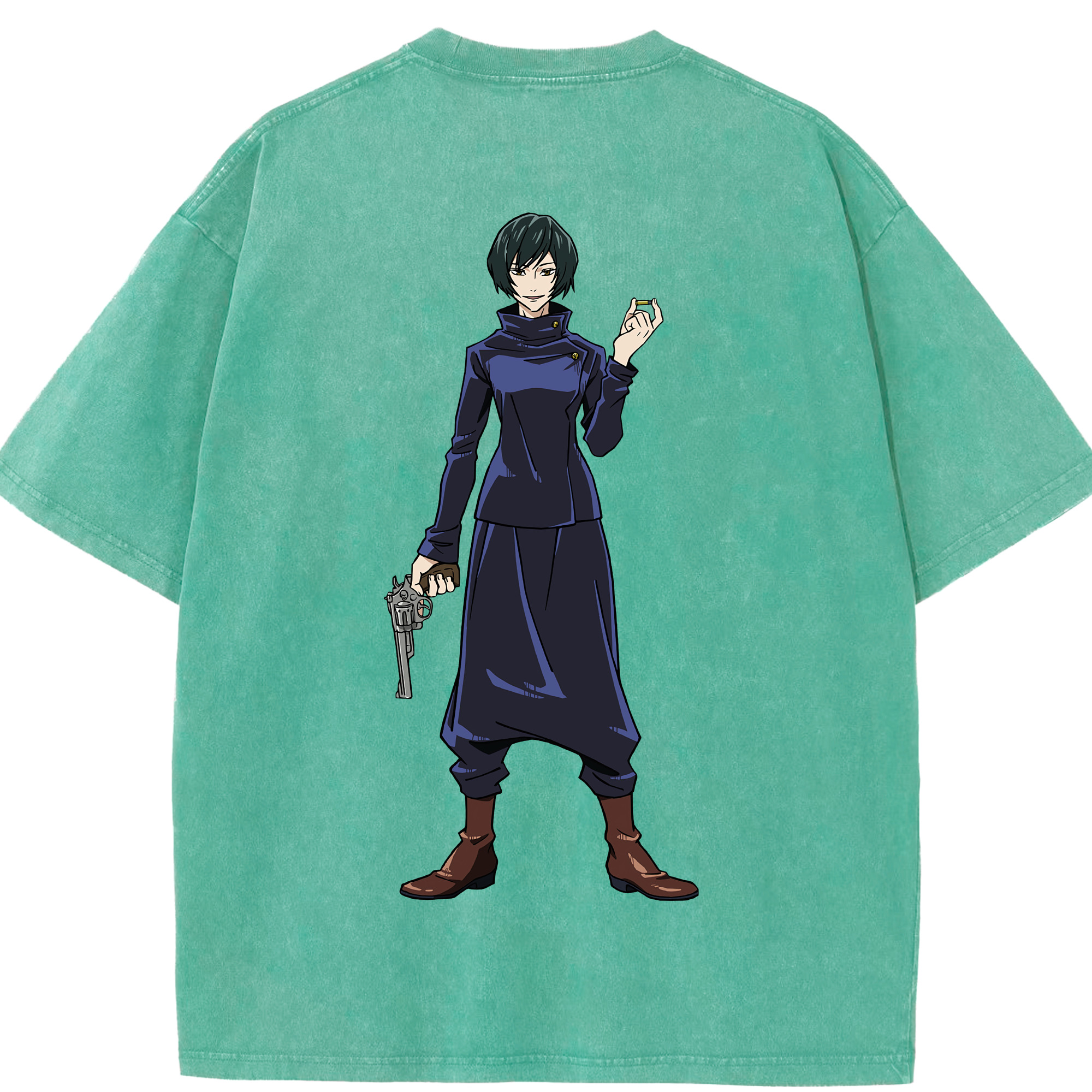 （画像用） 呪術廻戦 Jujutsu Kaisen 綿100% ヴィンテージ風 半袖Tシャツ（背面プリント）
